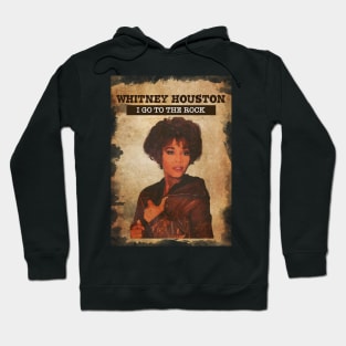 Vintage Old Paper 80s Style Whitney Houston Hoodie